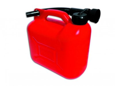 Kanystr plastový na pohonné hmoty obsah 5L - červený
