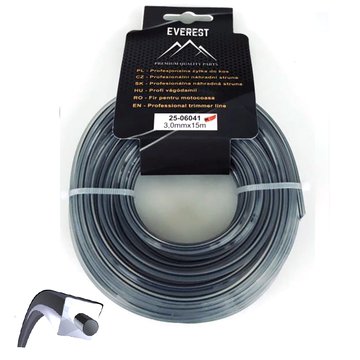 Žací struna průměr 3,0mm x 15m profil Dual Power Line