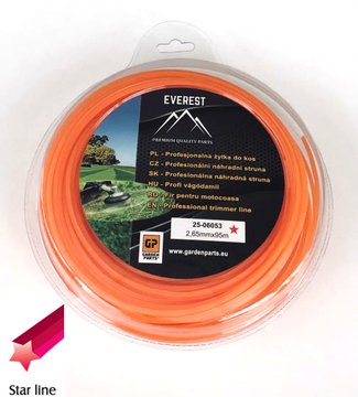 Struna žací 2,65mm x 95m  hvězda