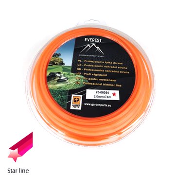 Univerzální žací struna hvězda 3,0mm x 74M
