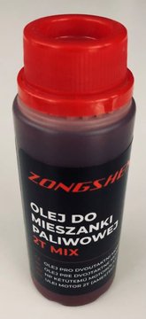 Olej  Zongshen 2 taktní olej do benzínu 100 ml červený pro motorové pily křovinořezy