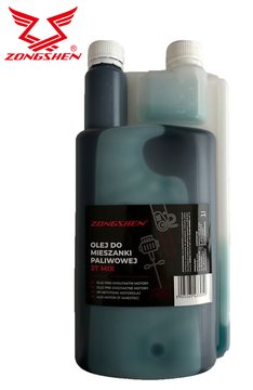 Olej 2 taktní  do benzínu 1 litr zelený pro motorové pily křovinořezy a další techniku